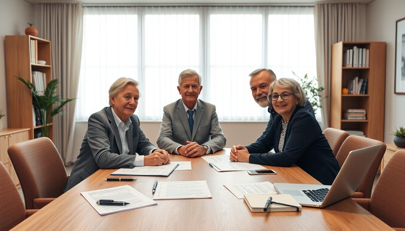 Senior legal team and family support